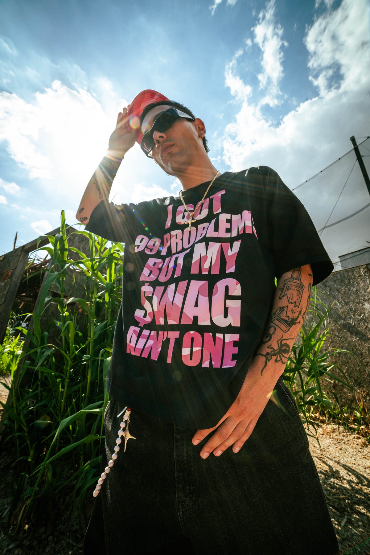 Swag Tee - man (Pink & Black)