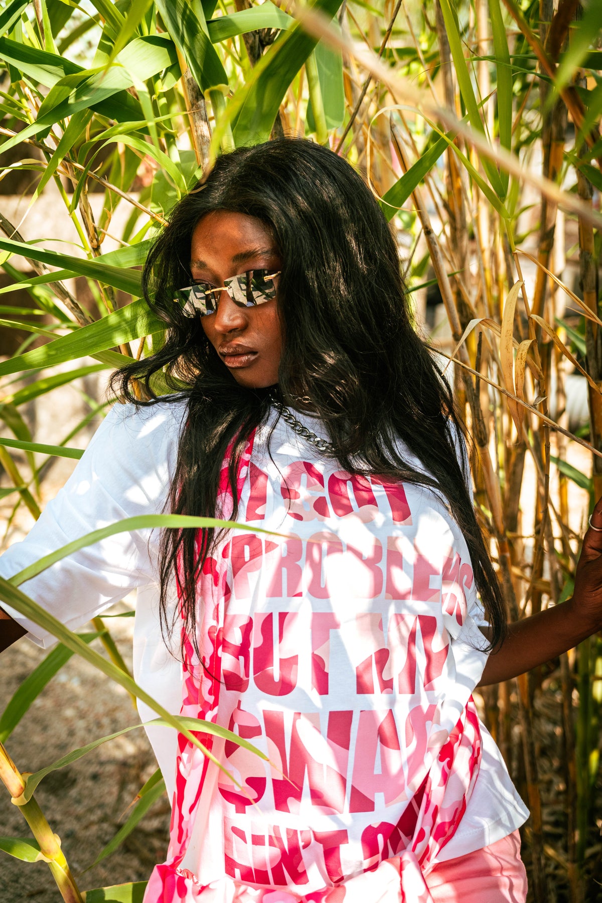 Swag Tee - woman (Pink & White)