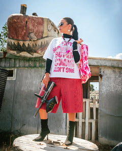 Swag Tee Pinkcamo - woman (Bianco)