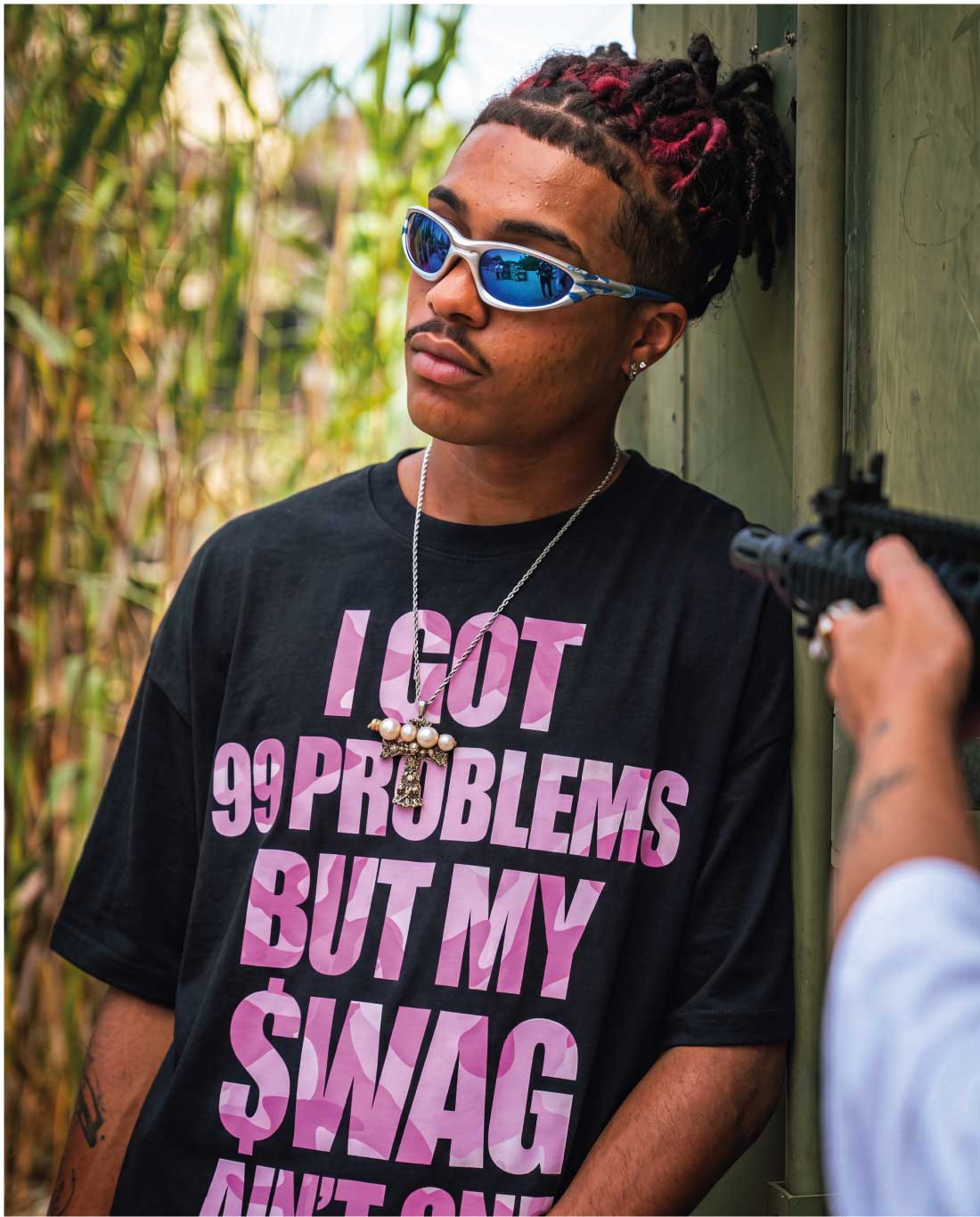 Swag Tee Pinkcamo man (Nero)