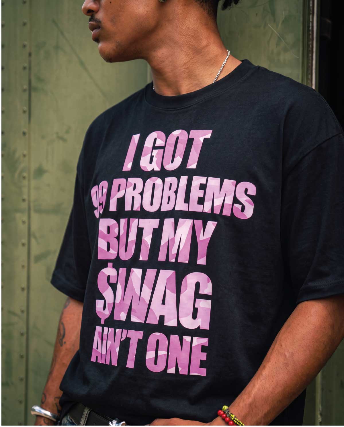 Swag Tee Pinkcamo man (Nero)