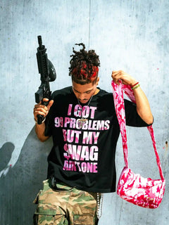 Swag Tee Pinkcamo man (Nero)