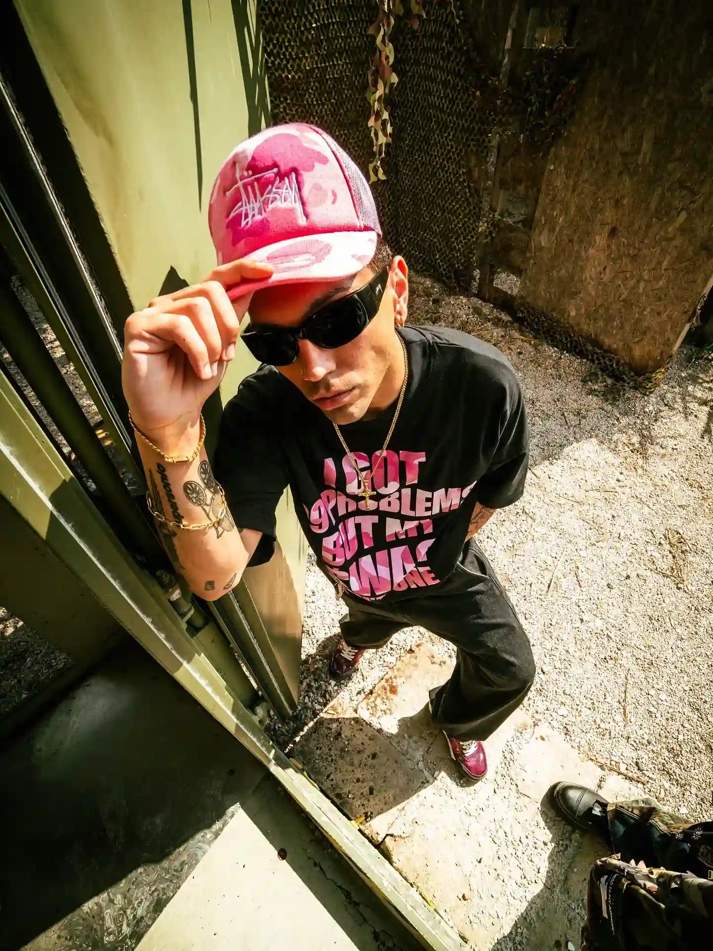 Swag Tee Pinkcamo man (Nero)