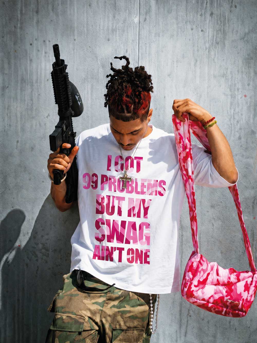 Swag Tee Pinkcamo (Bianco)