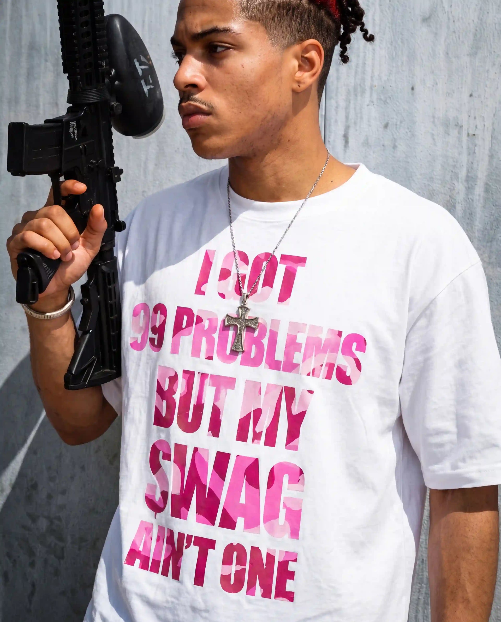 Swag Tee Pinkcamo (Bianco)