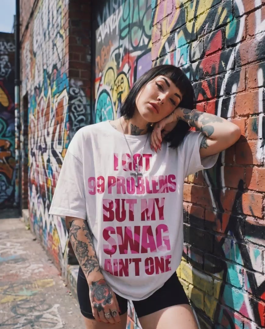 Swag Tee Pinkcamo - woman (Bianco)